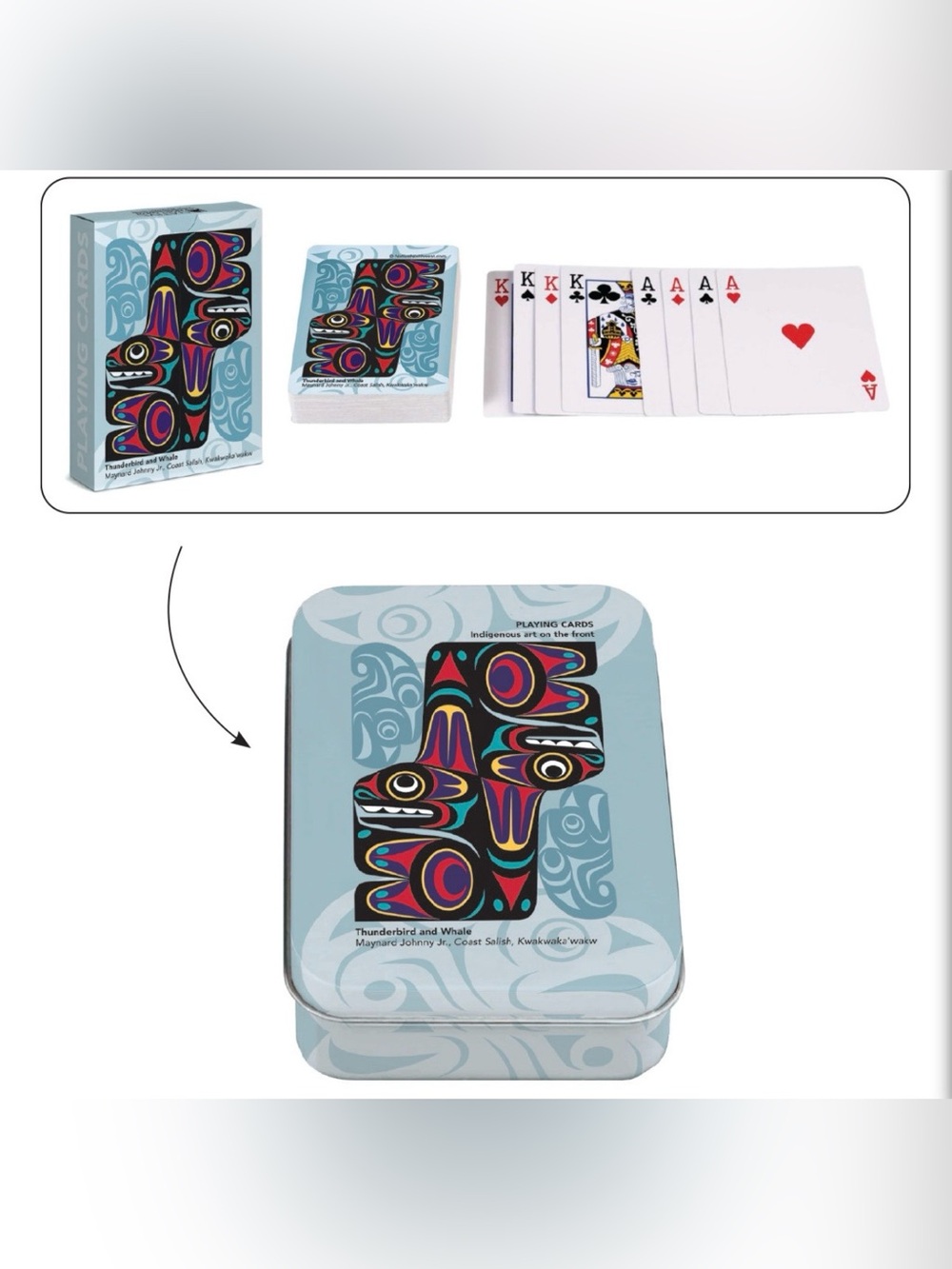 Thunderbird & Whale by Maynard Joh Playing Cards